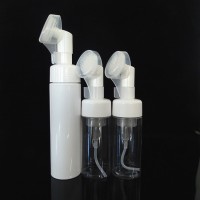 Clear 100ml 120ml 150ml Silicone brush foam pump plastic lotion bottle